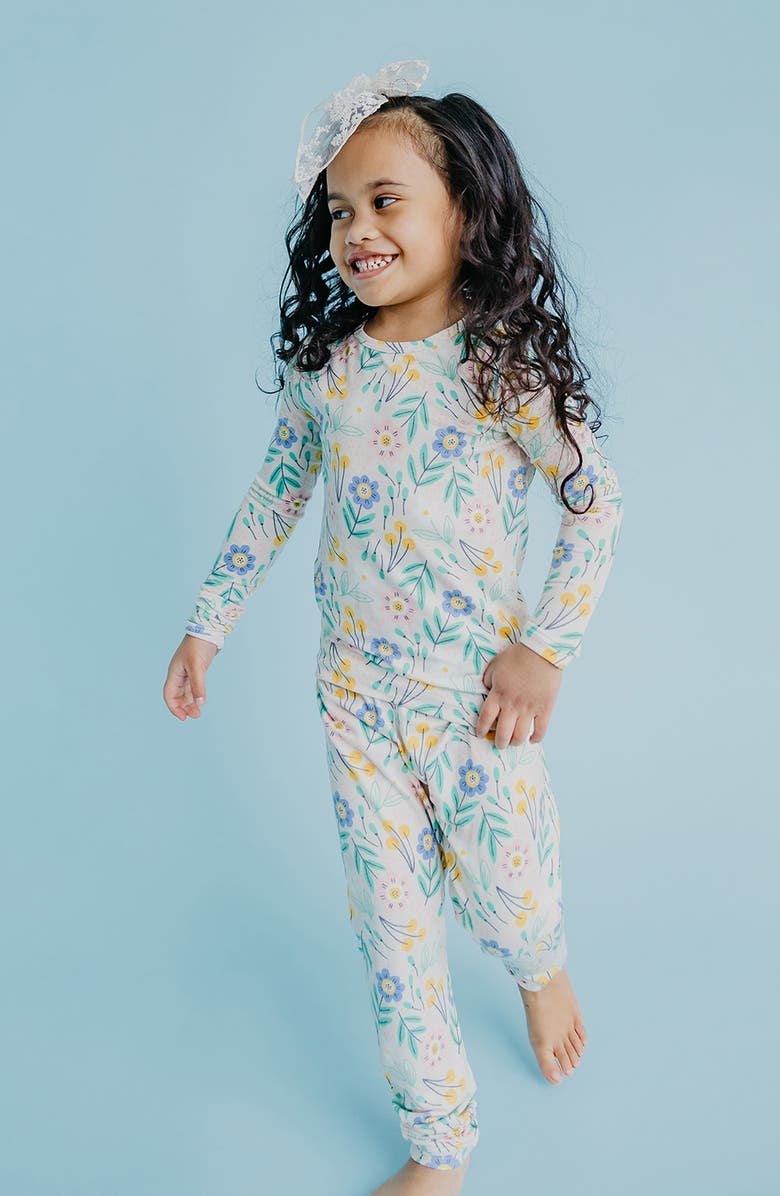 Copper Pearl Kids' Clara Fitted Long Sleeve Two-Piece Pajamas, Alternate, color, 