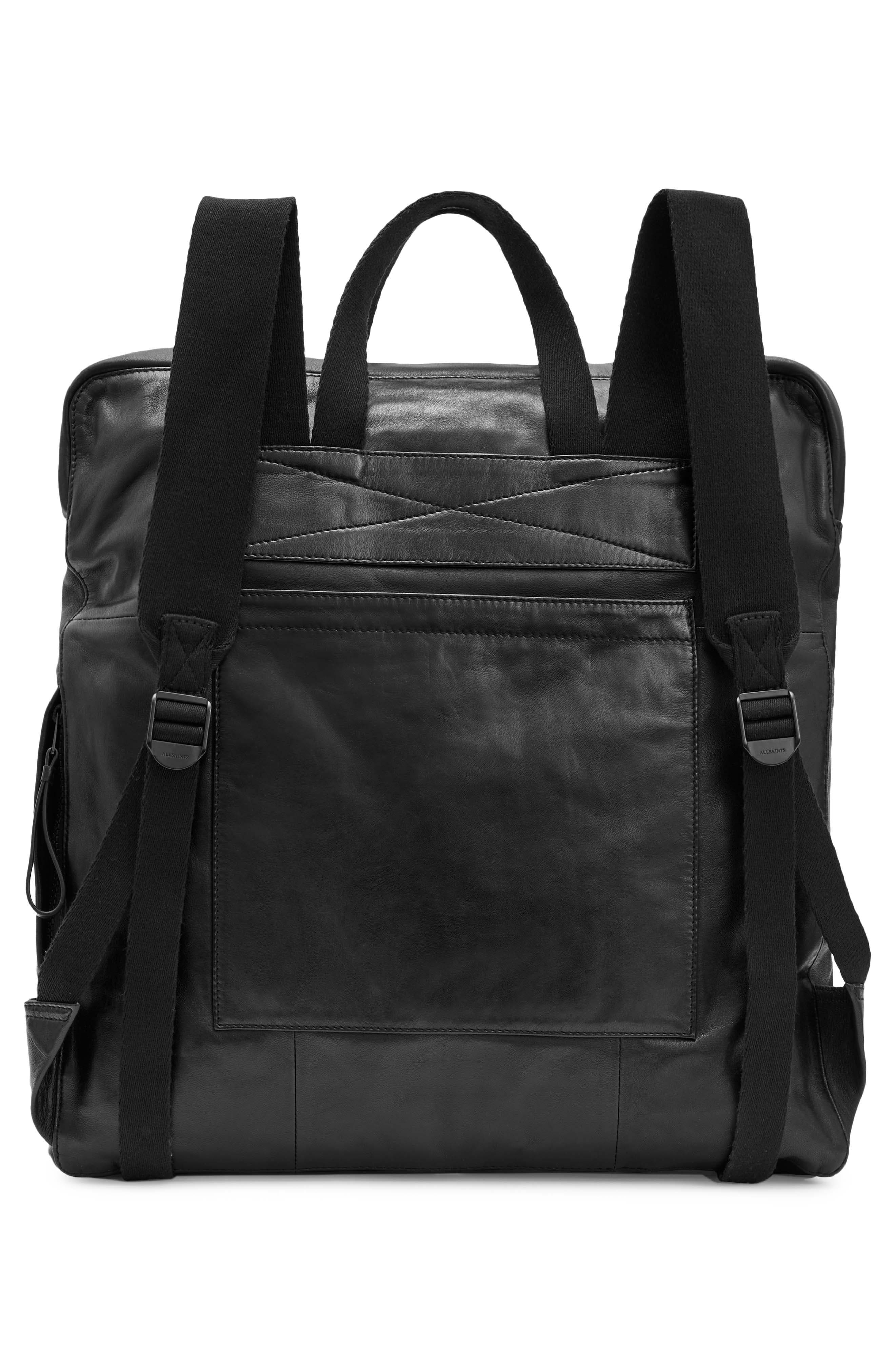AllSaints Force Leather Backpack, Alternate, color, 