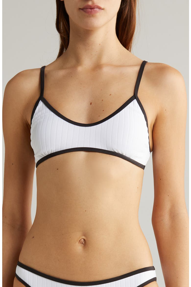 The Rachel Rib Bikini Top, Main, color, MARSHMALLOW