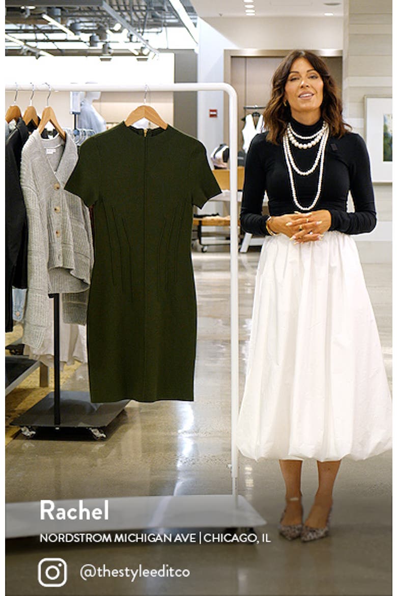 Pintuck Fitted Sheath Dress video