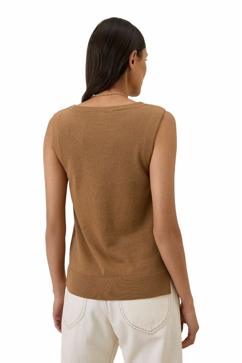 Organic Cotton Classic Fine Knit Shell, Alternate, color, Brown Sugar