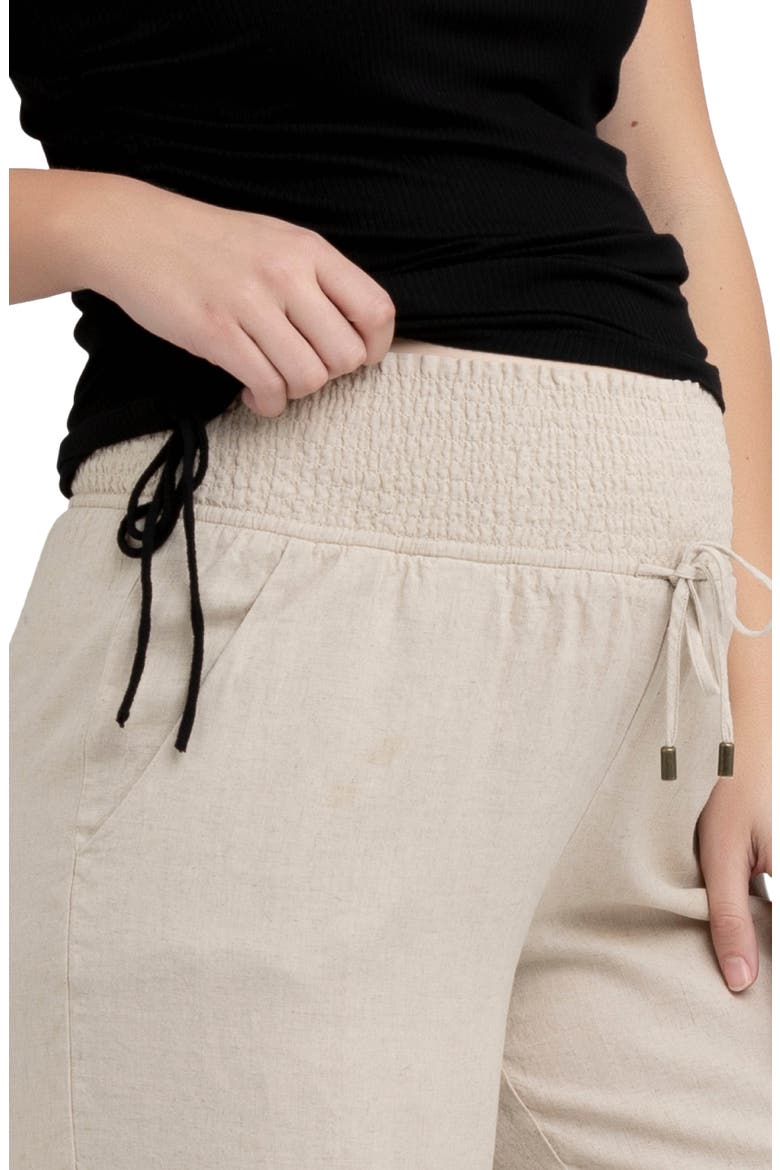 Indi Wide Leg Linen Pant, Alternate, color, NATURAL