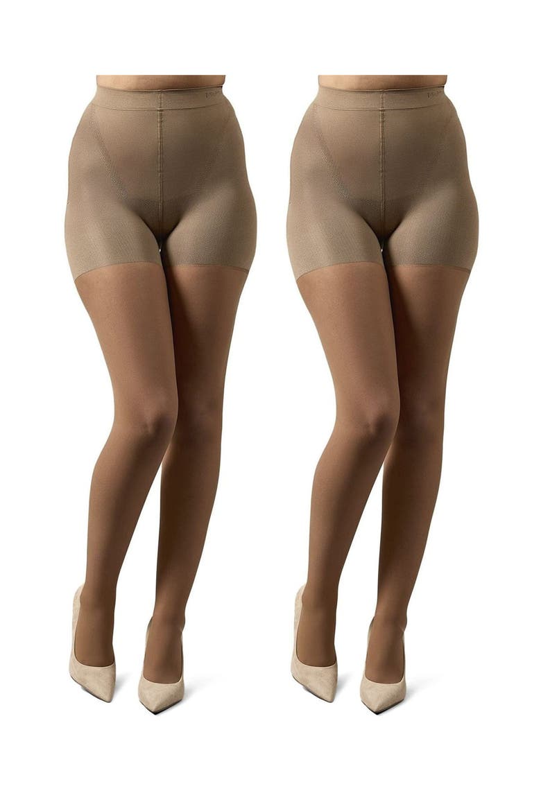 2-Pack Body Smoother Shaper Tights, Main, color, HONEY