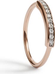 Monica Vinader MV Linear™ Pavé Lab-Grown Diamond Stacking Ring
