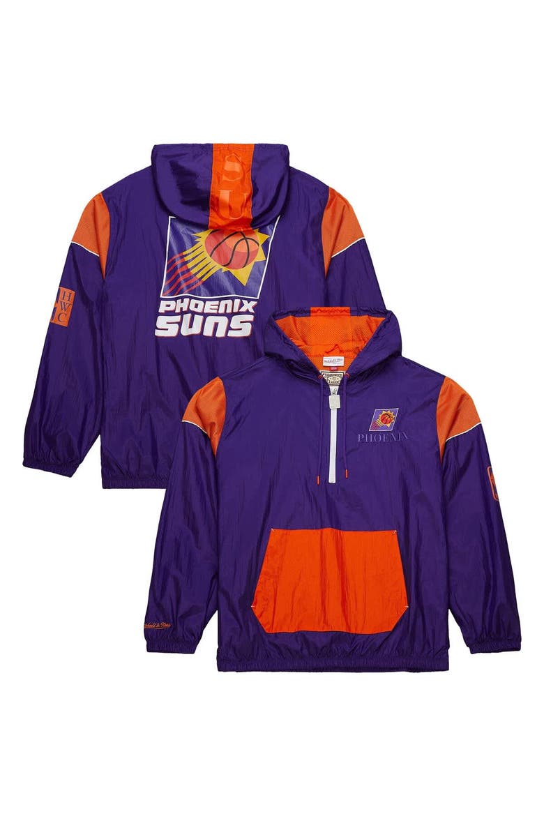 Unisex Mitchell & Ness  Purple Phoenix Suns Hardwood Classics Team OG 3.0 Anorak Half-Zip Windbreaker Jacket, Main, color, Purple