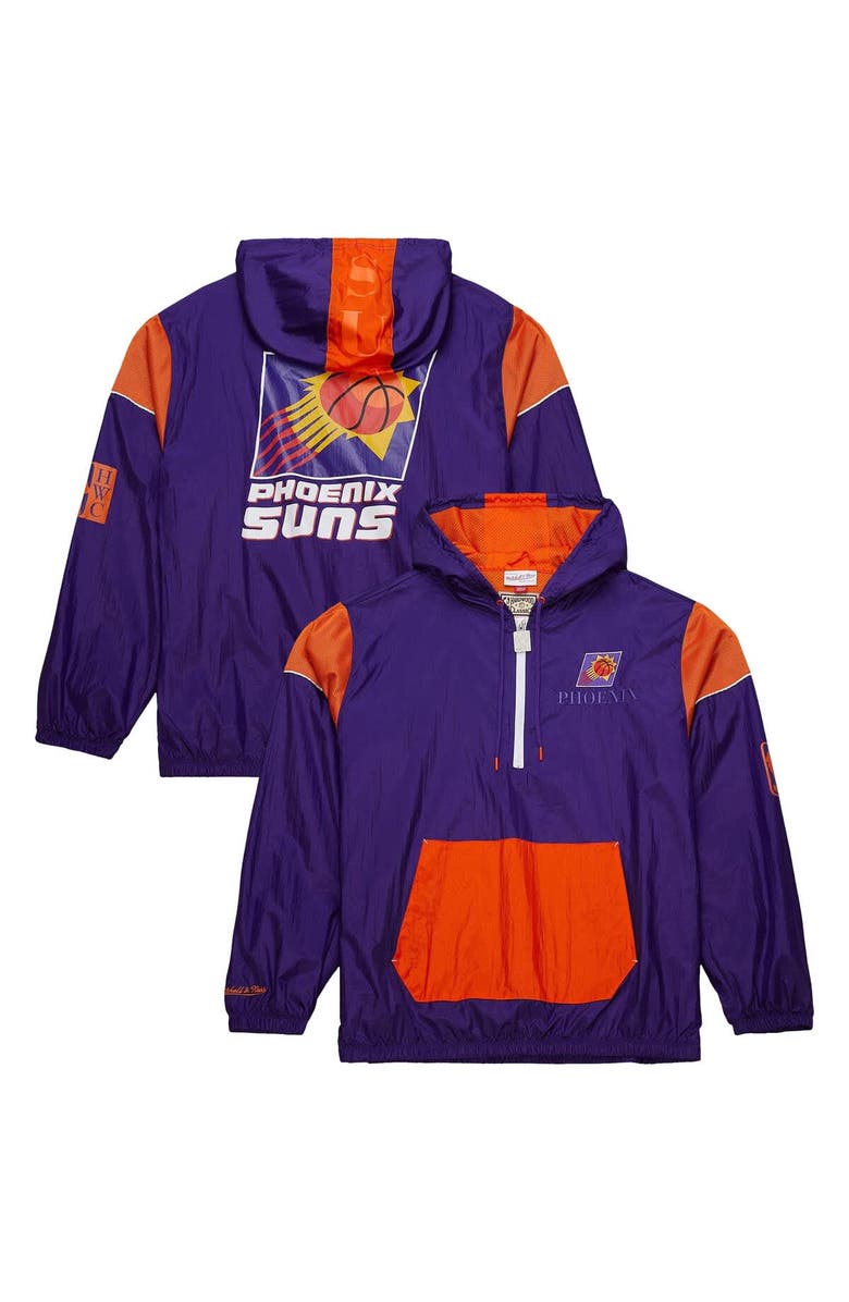 Mitchell & Ness Unisex Mitchell & Ness  Purple Phoenix Suns Hardwood Classics Team OG 3.0 Anorak Half-Zip Windbreaker Jacket, Main, color, Purple