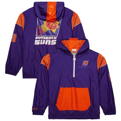 Unisex Mitchell & Ness  Purple Phoenix Suns Hardwood Classics Team OG 3.0 Anorak Half-Zip Windbreaker Jacket