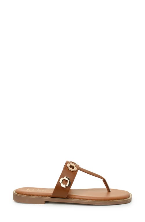 Nicole Miller Bling Thong Sandal In Tan