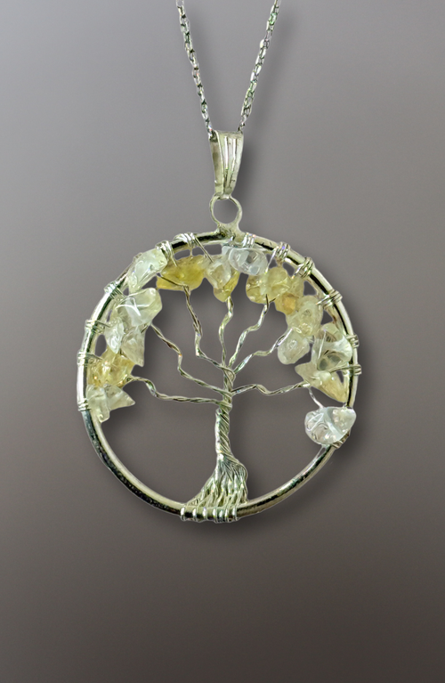Humanist Beauty Tree Of Life Gemstone Necklace