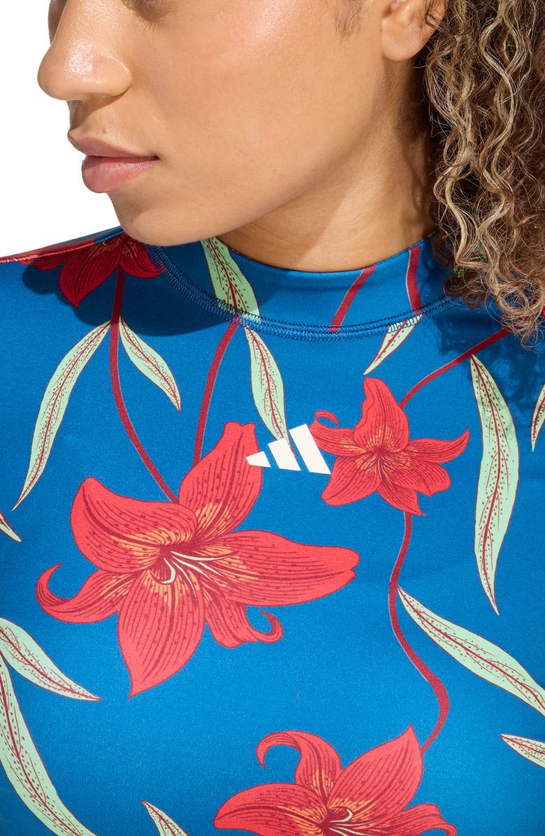 adidas x FARM RIO Long Sleeve Training Top, Alternate, color, Marine/ Tactile Red/ White