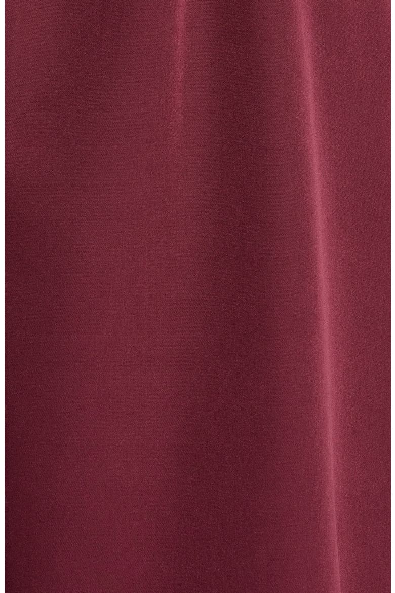 Long Sleeve Crepe Sheath Dress, Alternate, color, CRANBERRY
