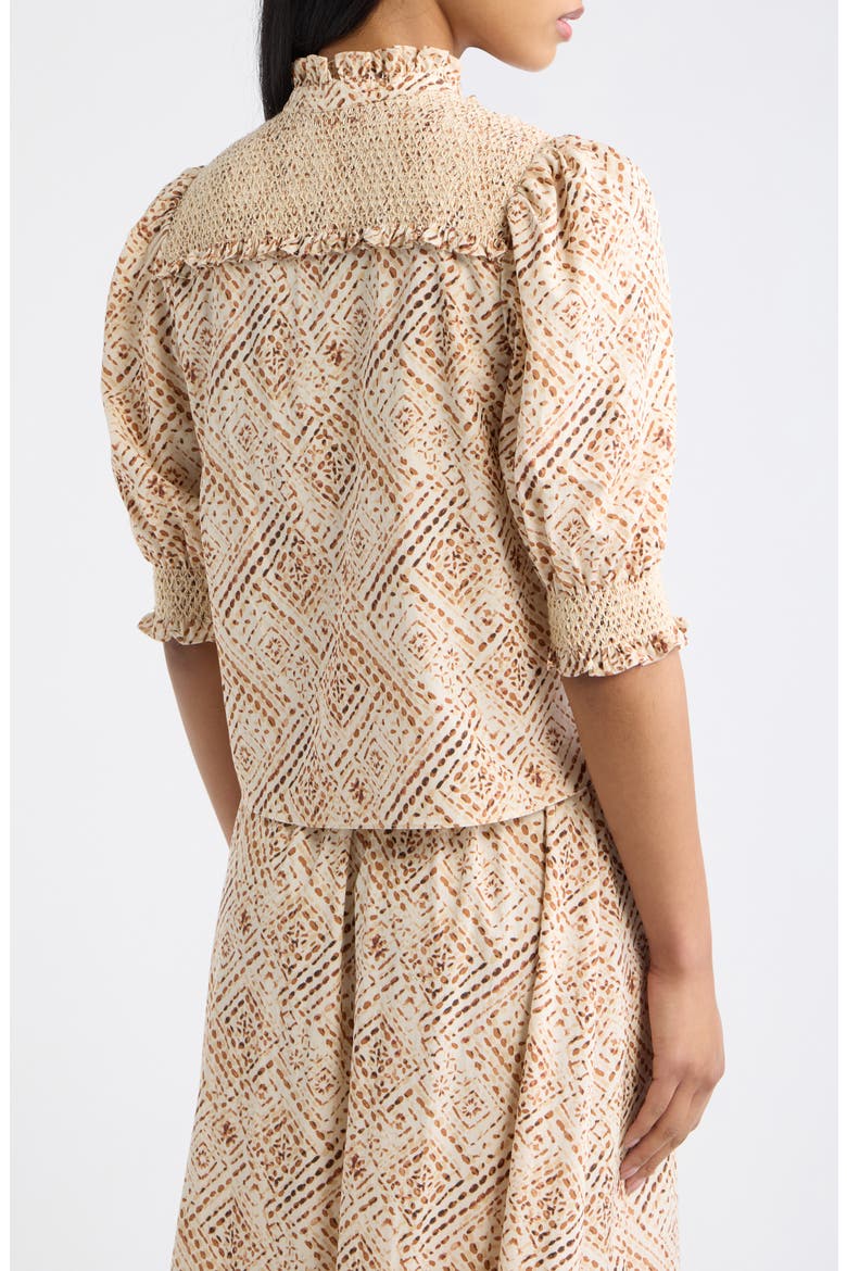 Zinny Print Cotton Top, Alternate, color, WUTHERING WINDS PRINT