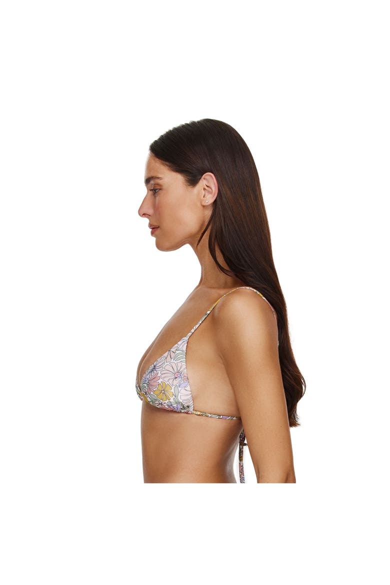 Soft Bloom Triangle Bikini Top, Alternate, color, Multi