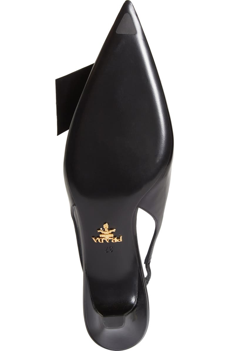 Prada Fold Kitten Heel Slingback Pump, Alternate, color,