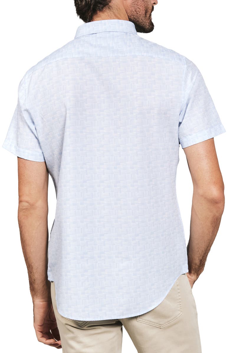 7 Diamonds Jayden Print Short Sleeve Performance Button-Up Shirt, Alternate, color, 