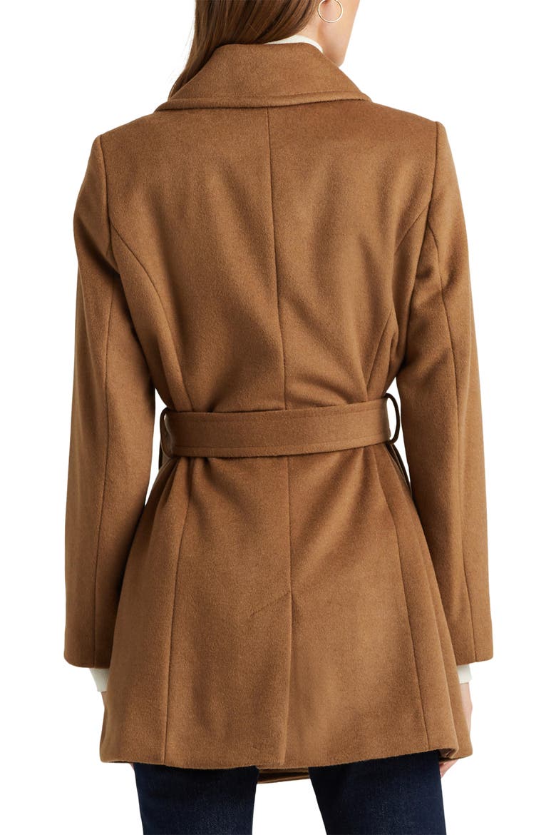 Belted Wrap Coat, Alternate, color, NEW VICUNA