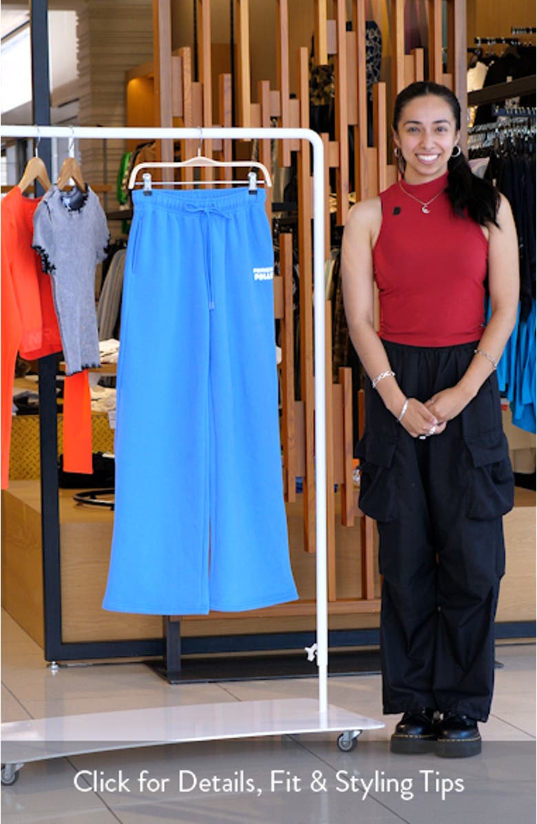 Bubble Logo Wide Leg Sweatpants, sales video thumbnail