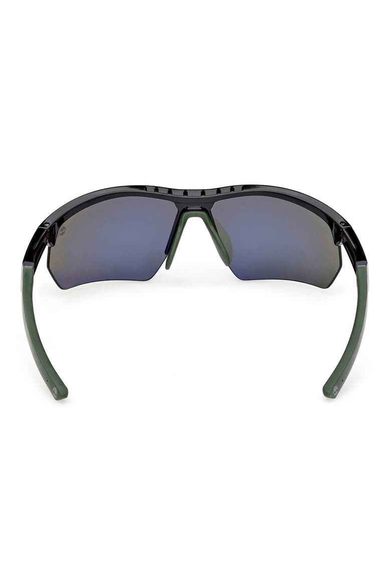 73mm Sunglasses, Alternate, color, SHINY BLACK / GREEN POLARIZED