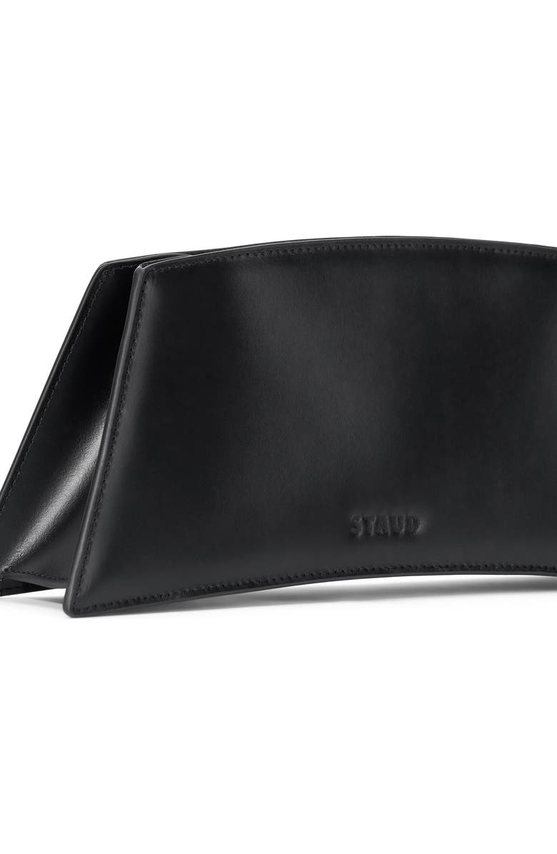 STAUD Coco Leather Shoulder Bag, Alternate, color, Black