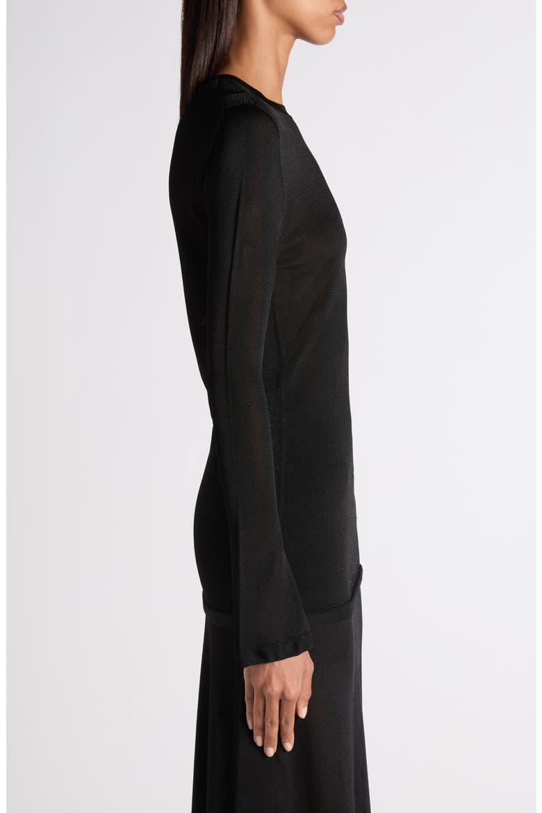 Liquid Viscose Sweater, Alternate, color, BLACK