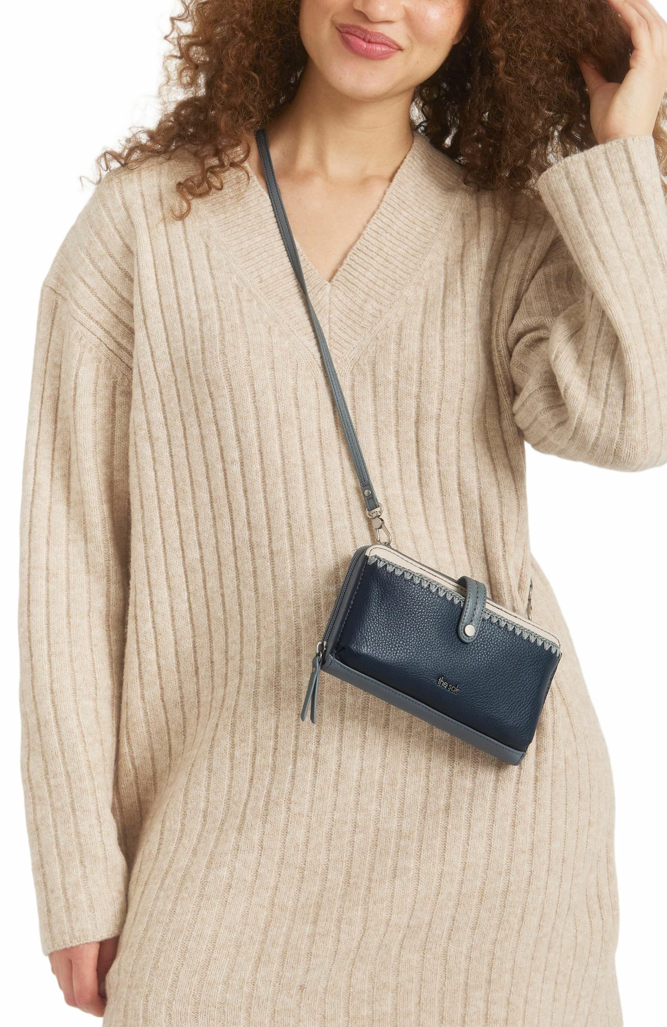 The Sak Iris Smartphone Crossbody Bag, Alternate, color, Black Check