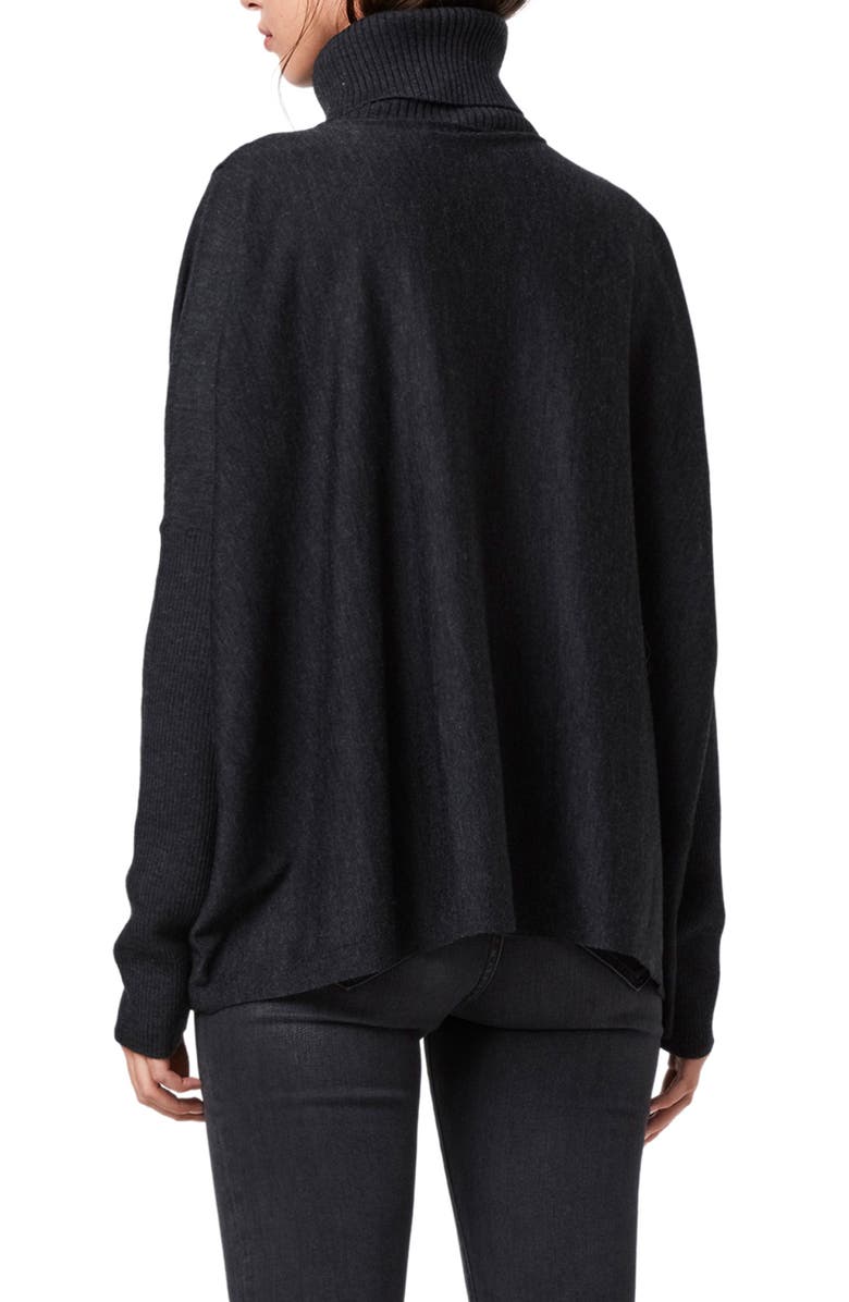 AllSaints Koko Merino Wool Turtleneck Wrap Sweater, Alternate, color, 