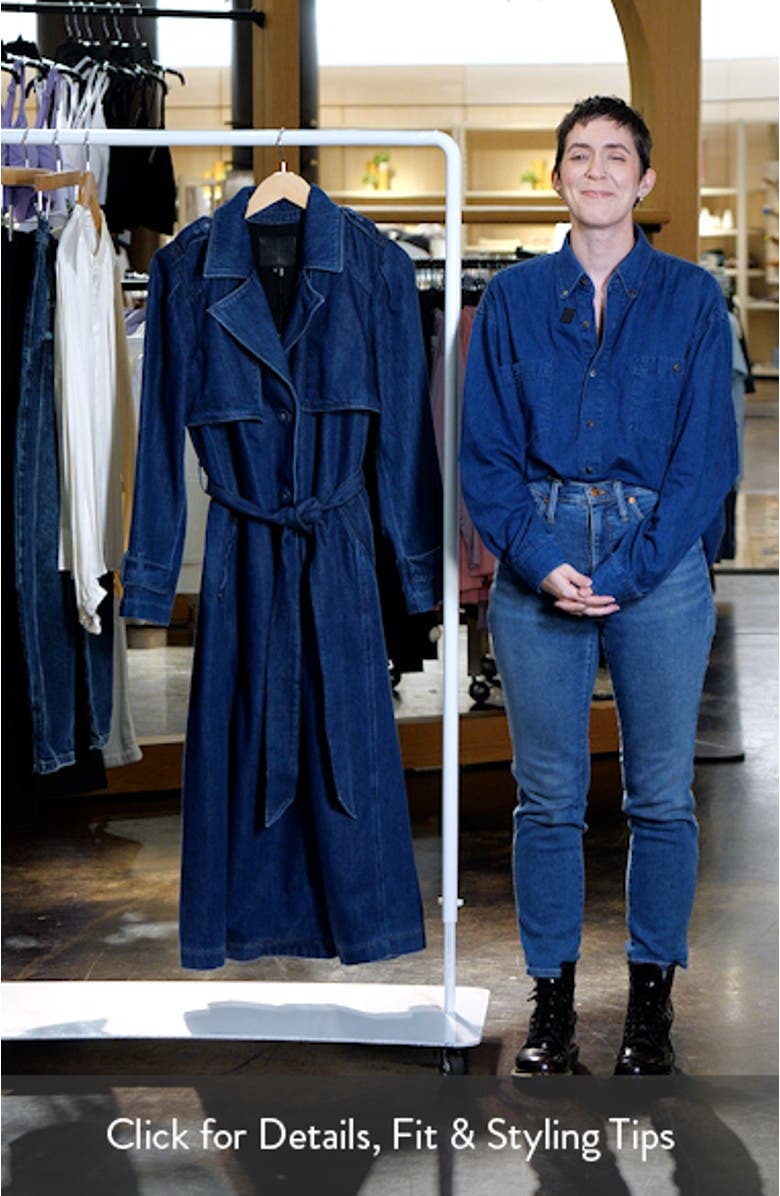 Raina Denim Trench Coat, sales video thumbnail