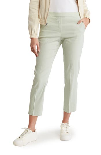 Theory Treeca Pull-on Pants In Green