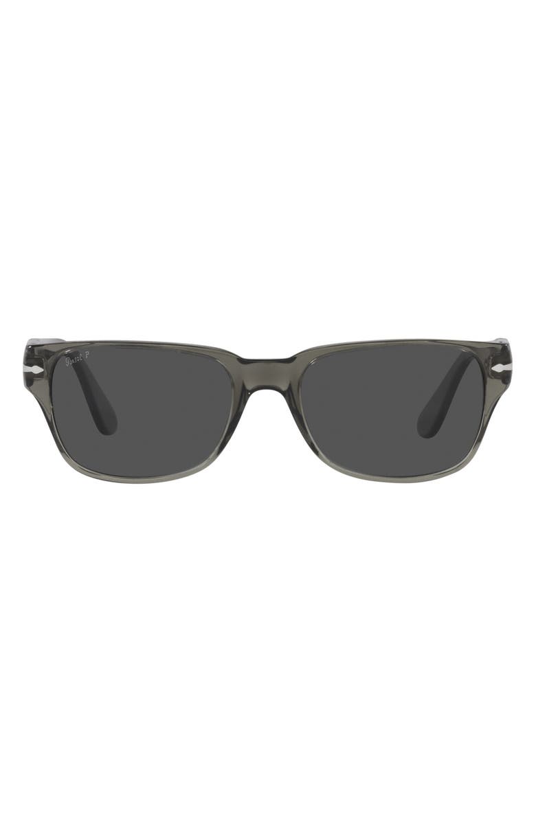 Persol Polarized Rectangular Sunglasses, Main, color, 