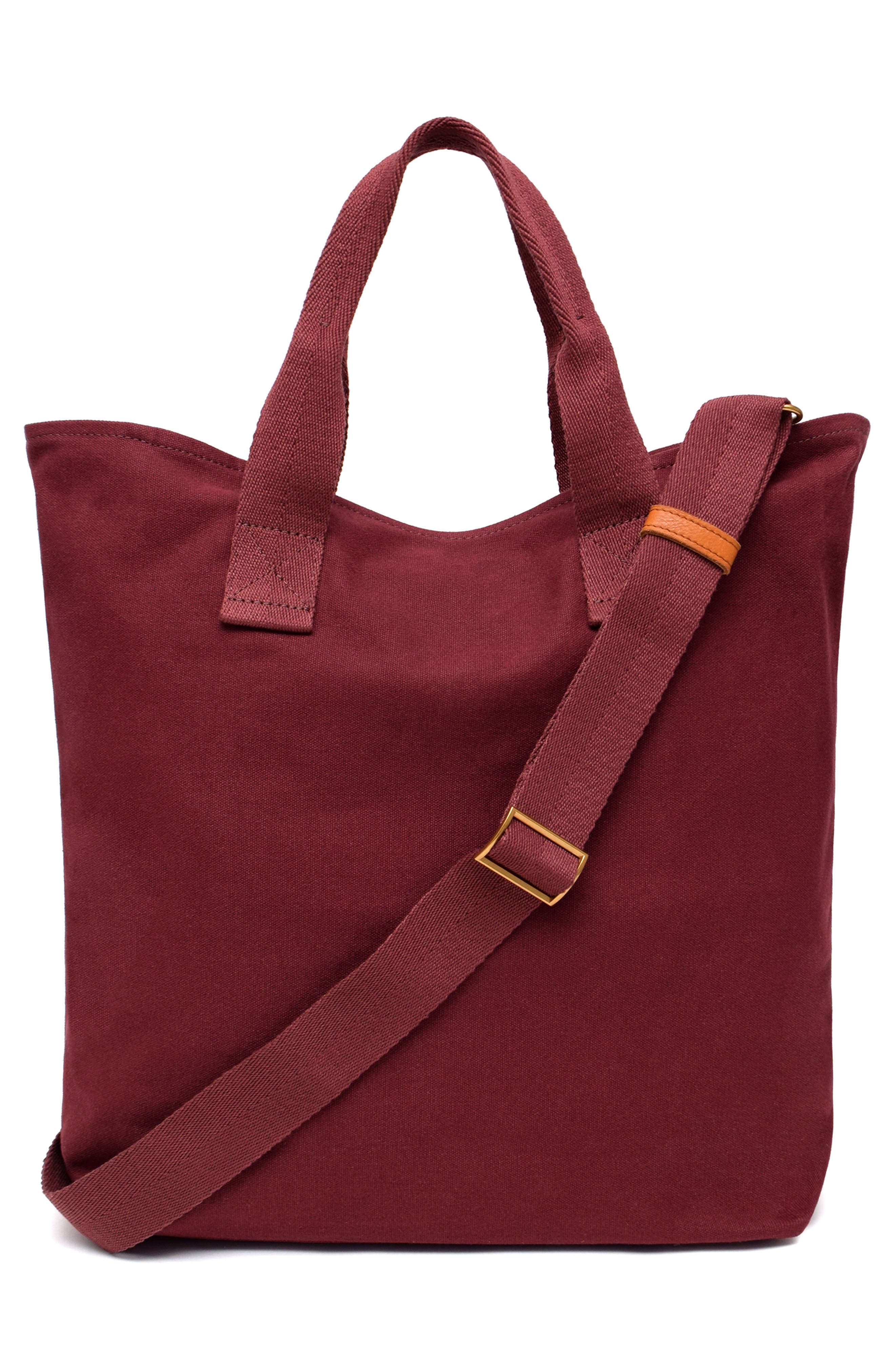 Ayla Canvas Tote, Alternate, color, MALBEC