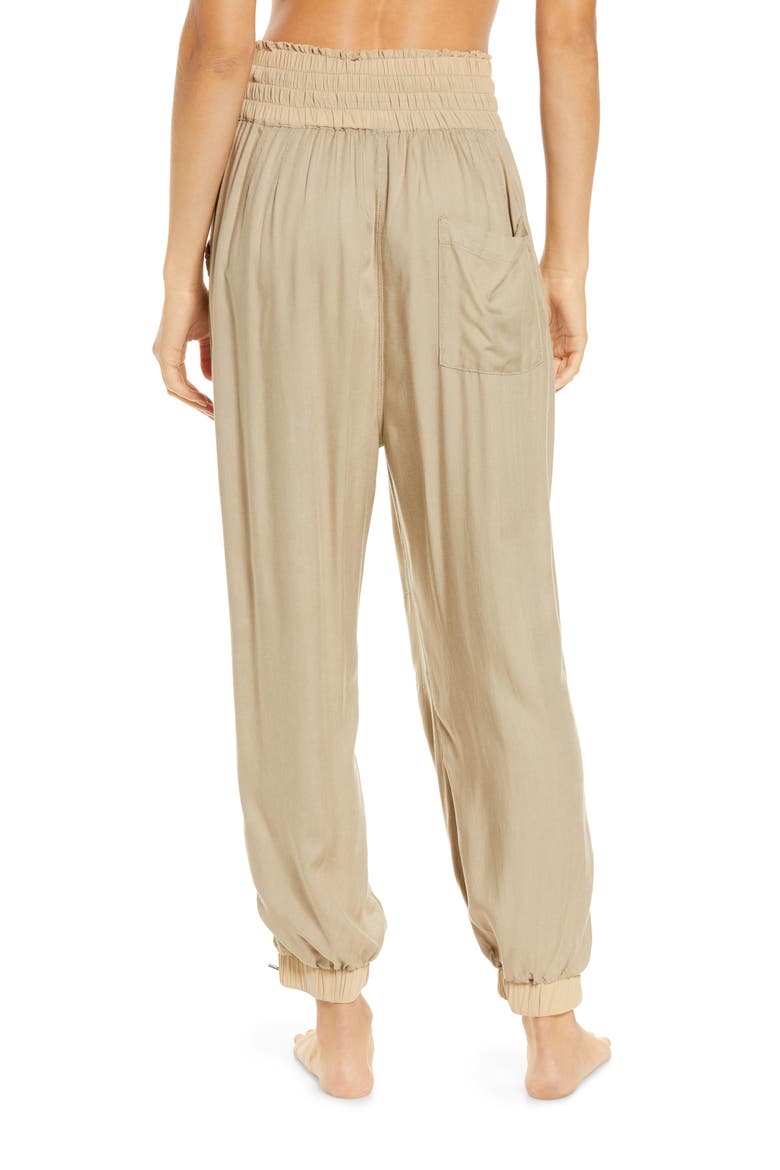 Free People FP Movement Halfzies Pants, Alternate, color, STONE