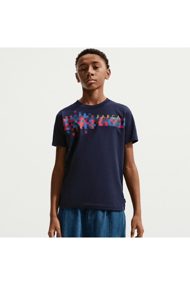 Youth Nike Navy Barcelona Barca T-Shirt, Main, color, Navy