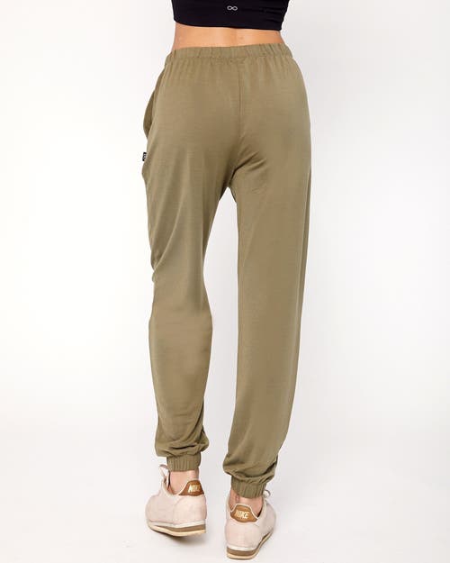 Rebody Active Karma Graphic Sweatpants In Olive/print