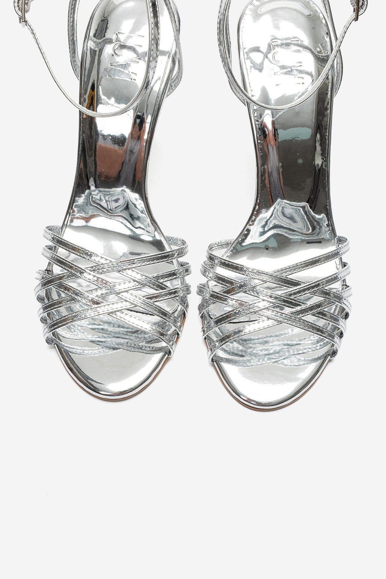 Lorion Stiletto Ankle Strap Pump, Alternate, color, Silver