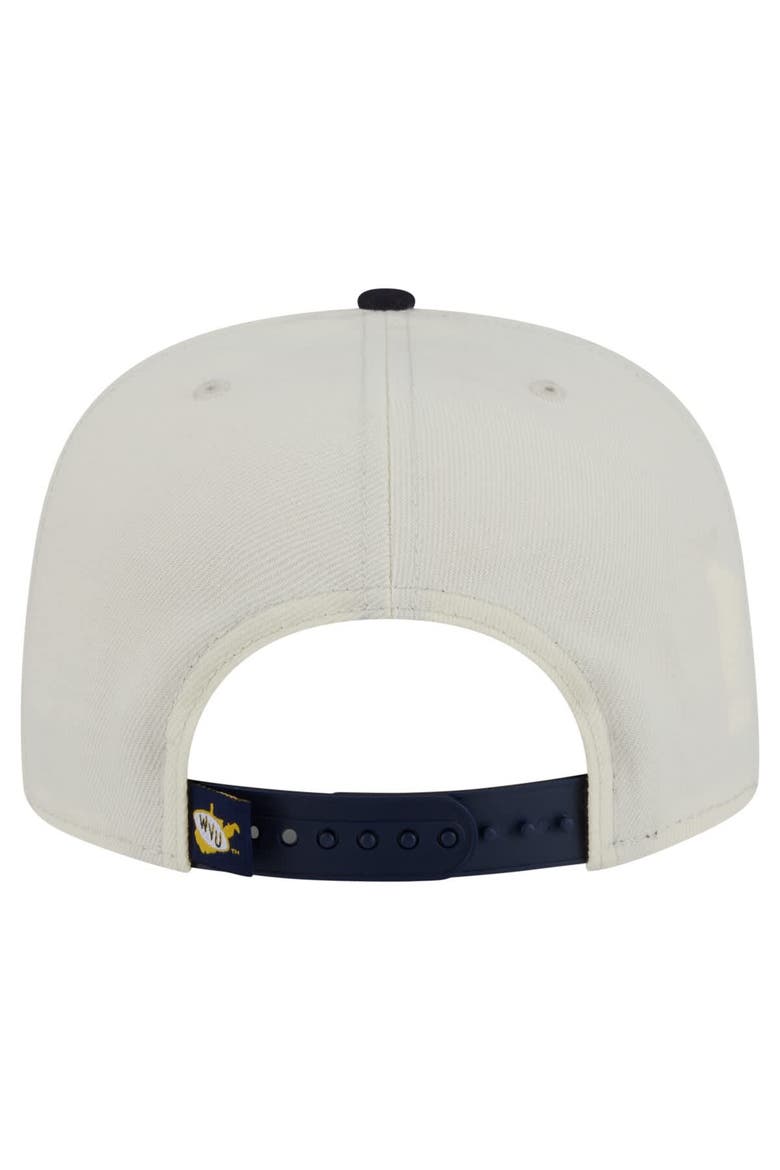 Men's New Era White West Virginia Mountaineers Collegiate 9FIFTY A-Frame Snapback Hat, Alternate, color, White