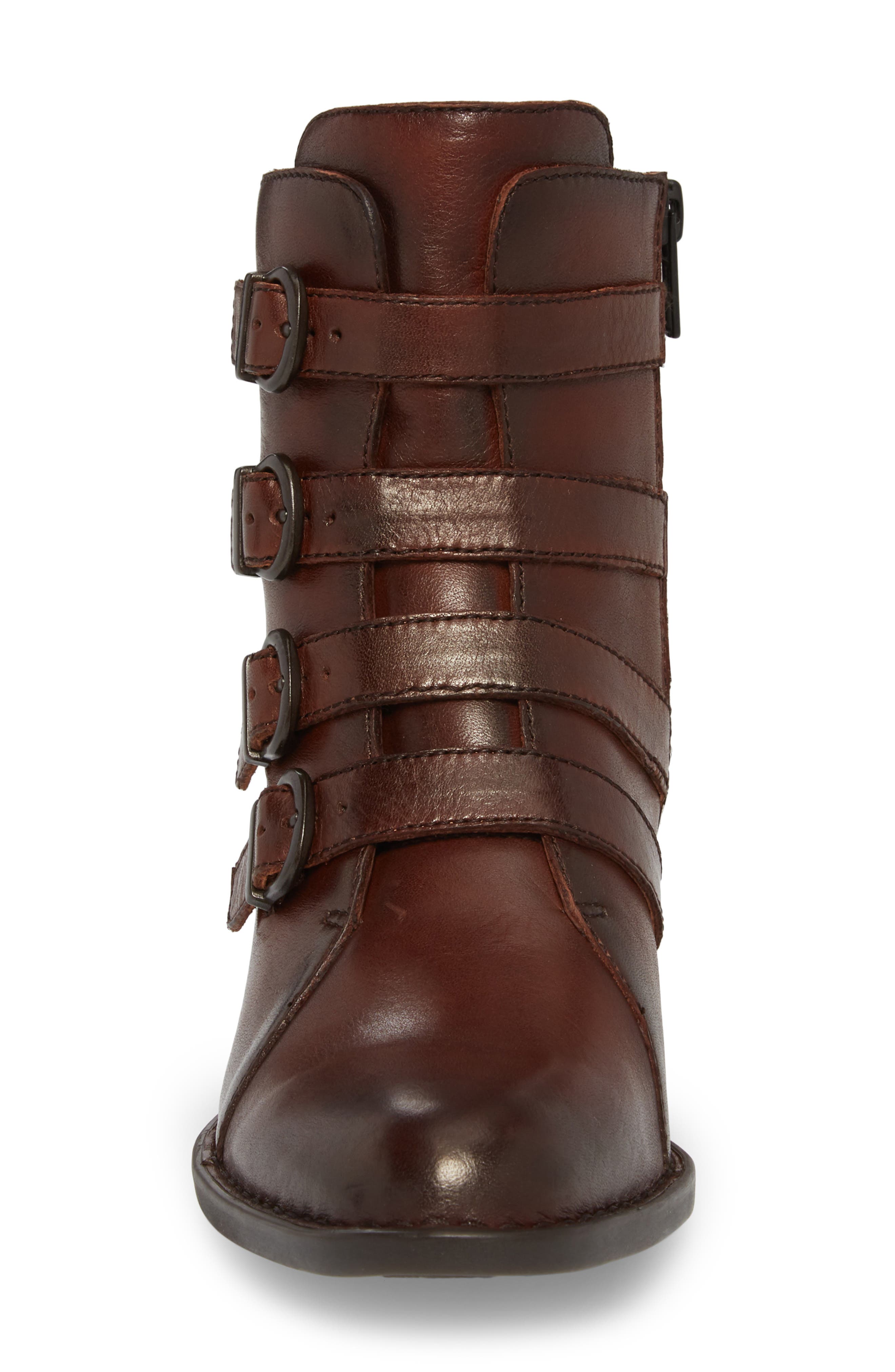 Cardi Bootie, Alternate, color, BROWN LEATHER