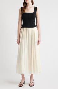 ZOE AND CLAIRE Mixed Media Dress