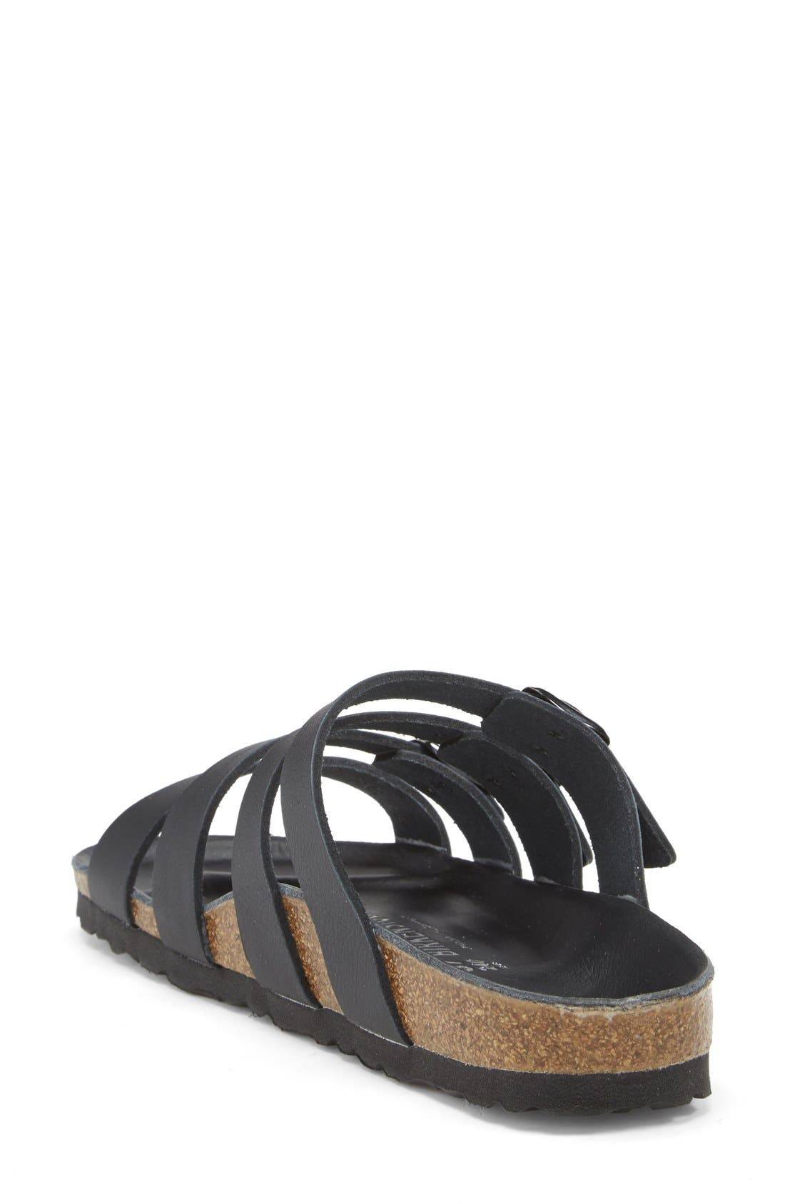 'Delmas' Leather Sandal, Alternate, color, BLACK