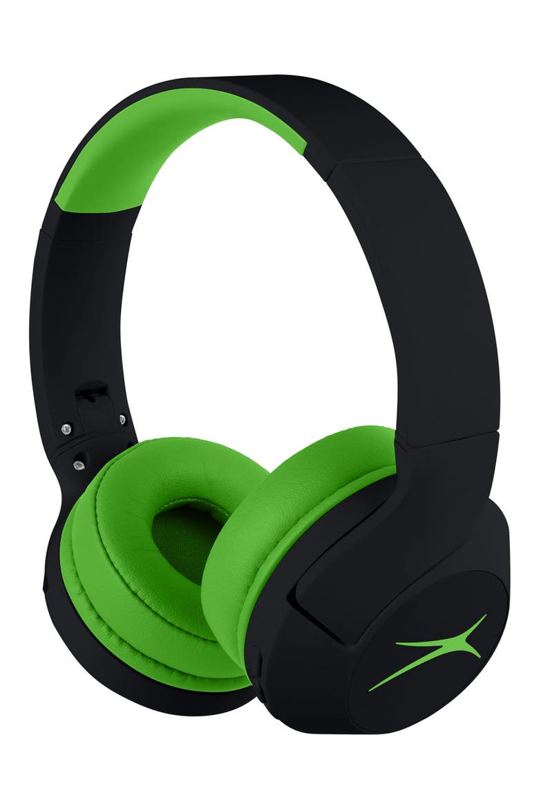 Kids' Safe Active Noise Canceling Wireless Headphones, Main, color, GREEN