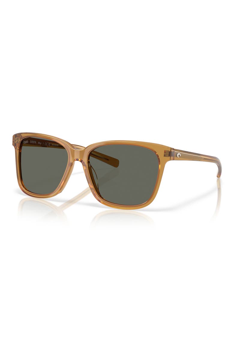 May 57mm Polarized Phantos Sunglasses, Alternate, color, SUN RAY / GRAY 580G