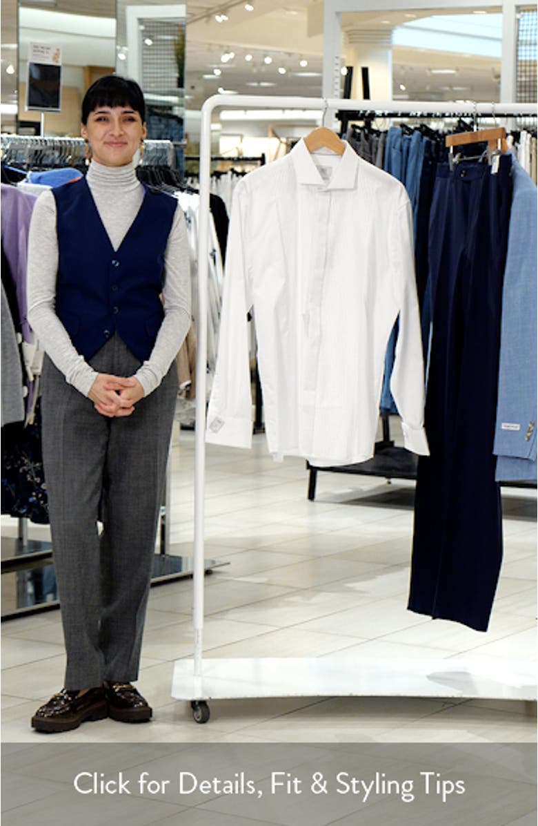 Luxury Pleat Front Non-Iron Dress Shirt, sales video thumbnail