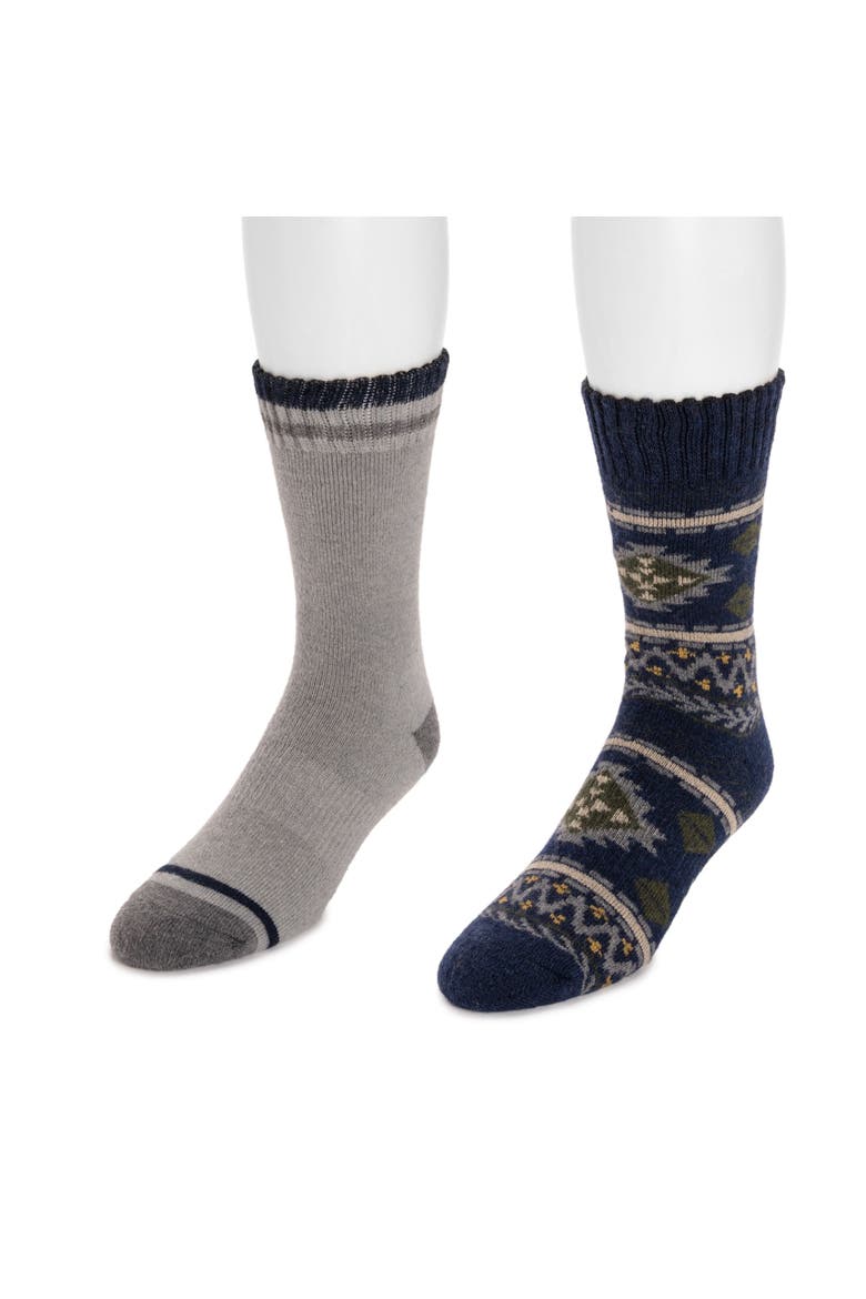 Wool Blend Socks 2 Pair Pack, Main, color, Ebony/Dark Grey Heather