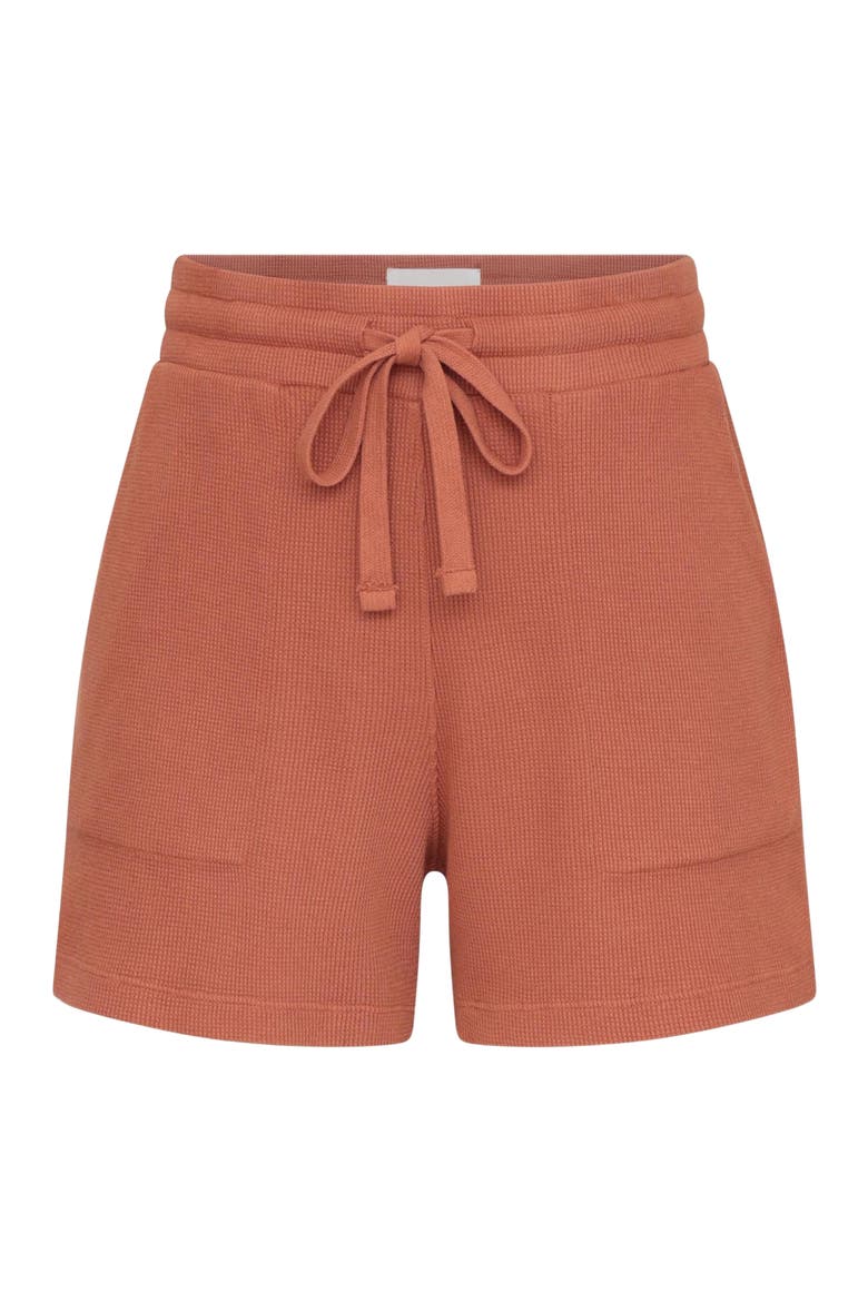 Organic Cotton Drawstring Short, Alternate, color, Baked Clay