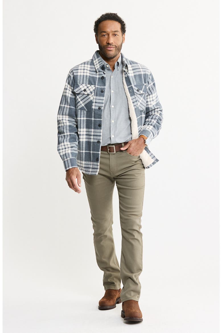 Faux Fur Lined Flannel Shirt Jacket, Alternate, color, PLAID GREY
