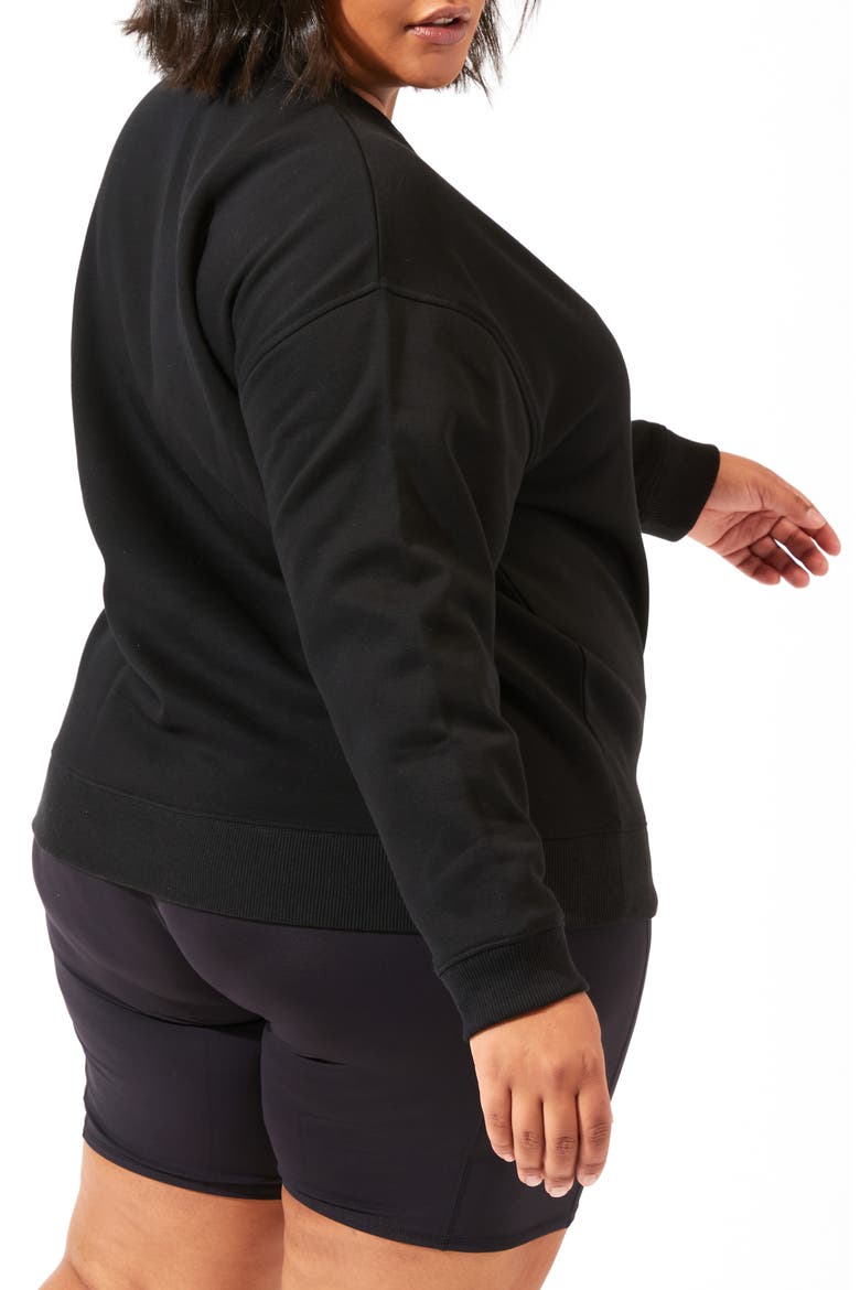 Invincible Fleece Sweatshirt, Alternate, color, BLACK