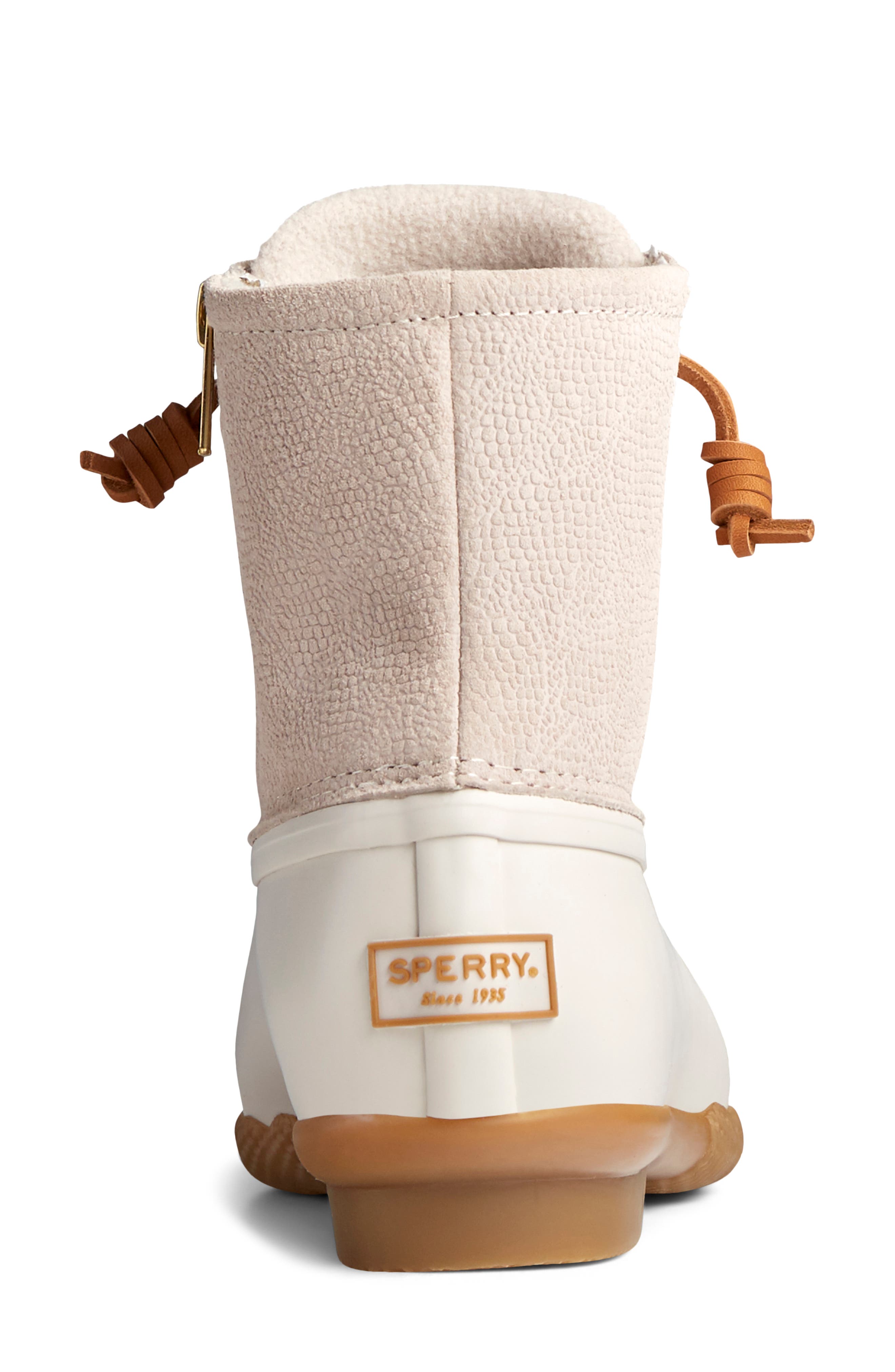 Sperry Saltwater Duck Boot, Alternate, color, IVORY SERPENT LEATHER