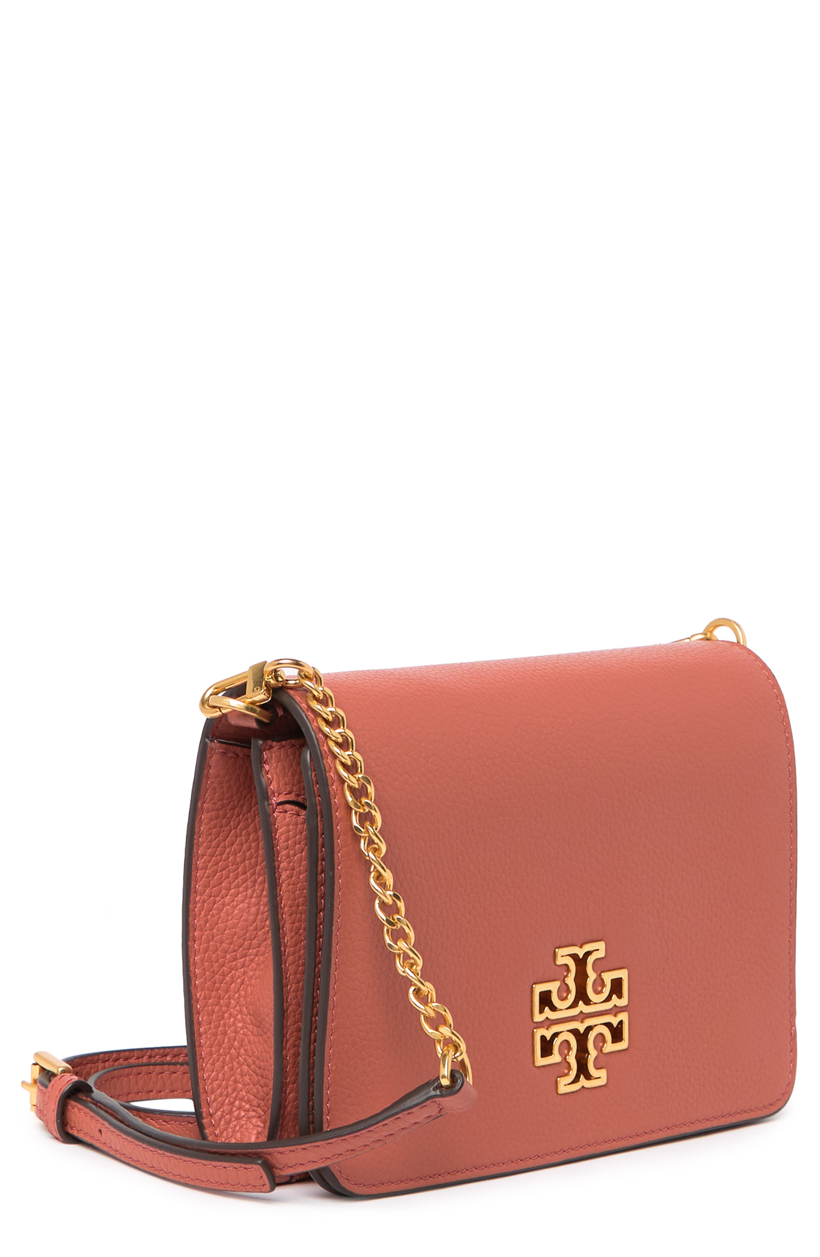 Tory Burch Britten Combo Leather Crossbody Bag, Alternate, color, 