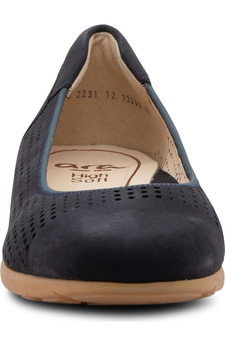 ara Sarah Perf Flat, Alternate, color, Navy