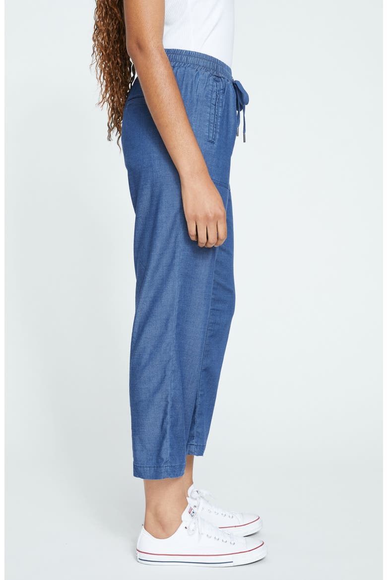 Perfect Tencel Chambray Pants, Alternate, color, MIDNIGHT BLUE