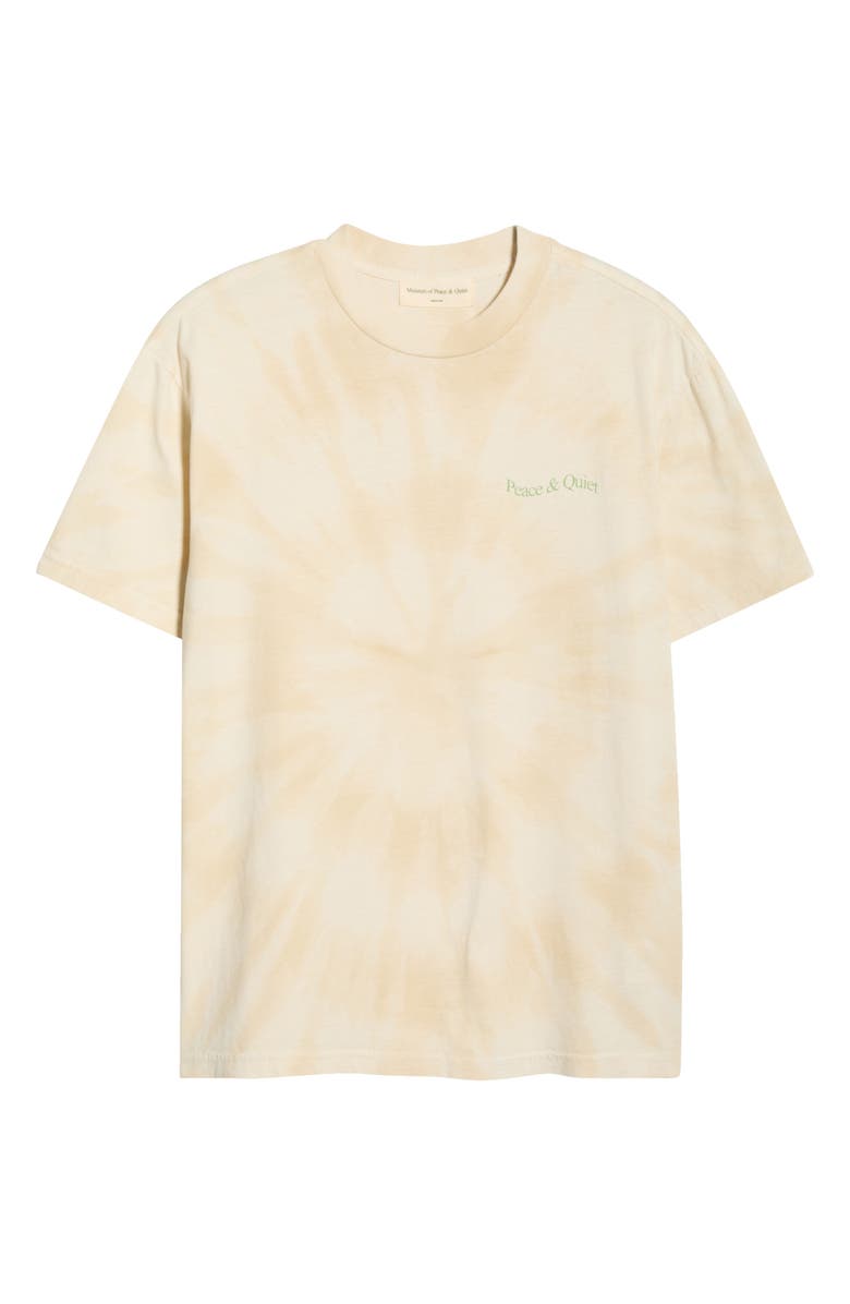 Museum of Peace & Quiet Tie Dye Wordmark Graphic T-Shirt, Alternate, color, Bone